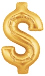 Dollar Sign - Betallic Gold 40"