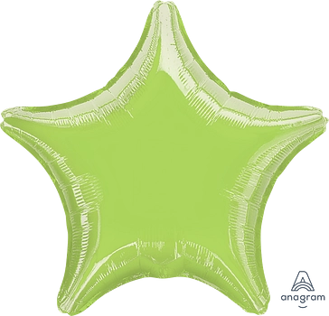 18" Metallic Lime Green Star
