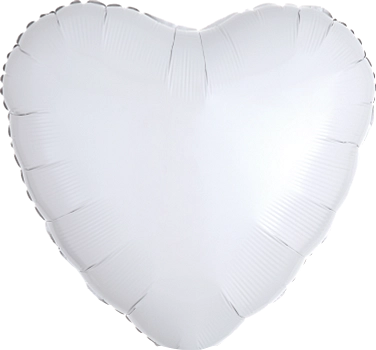 18" White Heart