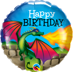 Pkg Birthday Mythical Dragon 18"