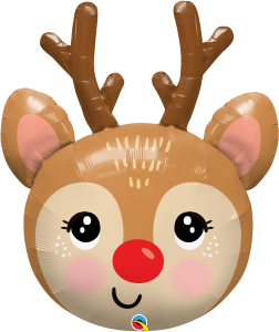 Pkg. Red Nosed Reindeer Head 35"