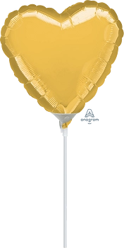 9" Gold Hearts- 10ct