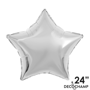 Pkg Deco Sliver Star 24"