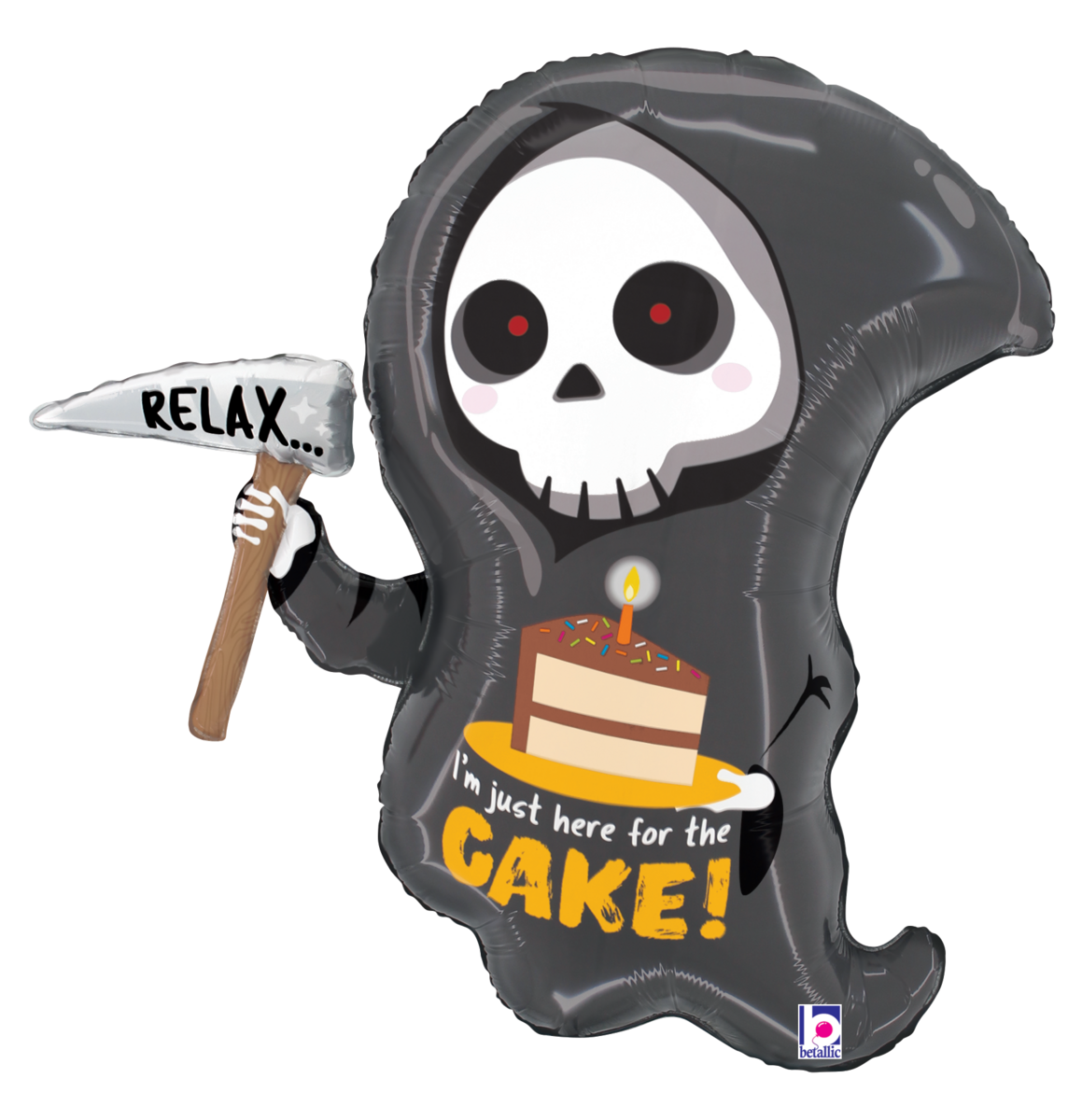Pkg Grim Reaper BD Cake 25"