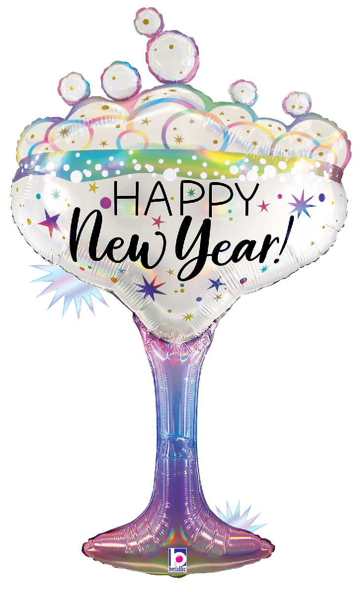 Pkg New Year Champagne Glass 37"