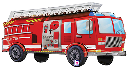 Pkg Red Firetruck 34"