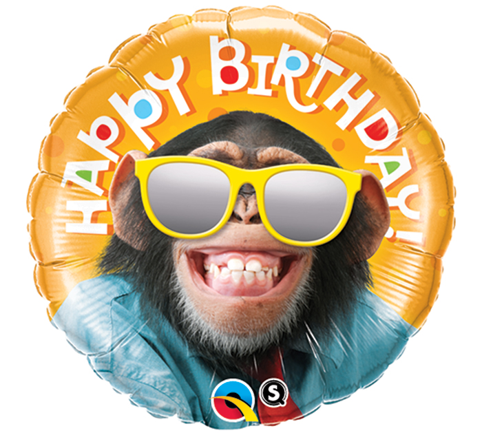 Pkg Birthday Smilin' Chimp 18"