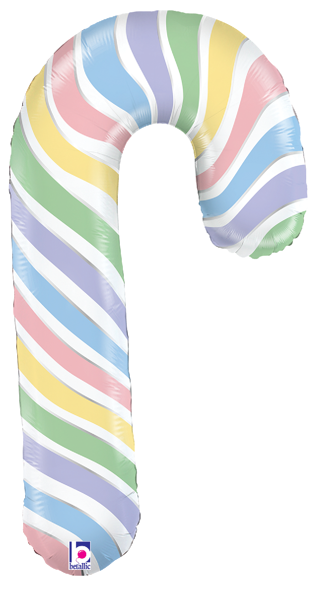 Pkg Macaron Candy Cane 35"