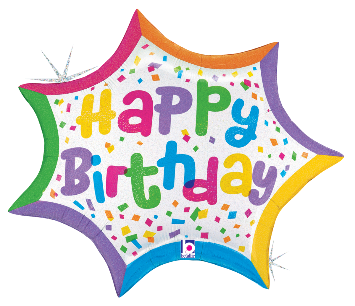 Pkg Birthday Confetti Burst 27"