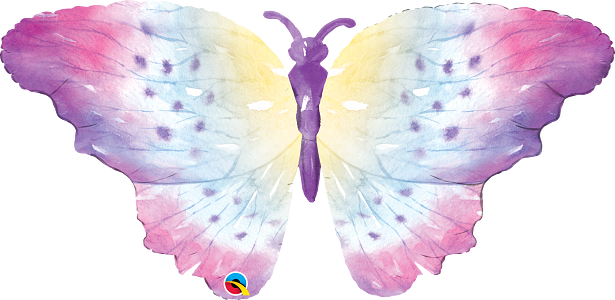 Pkg Watercolor Butterfly 34"