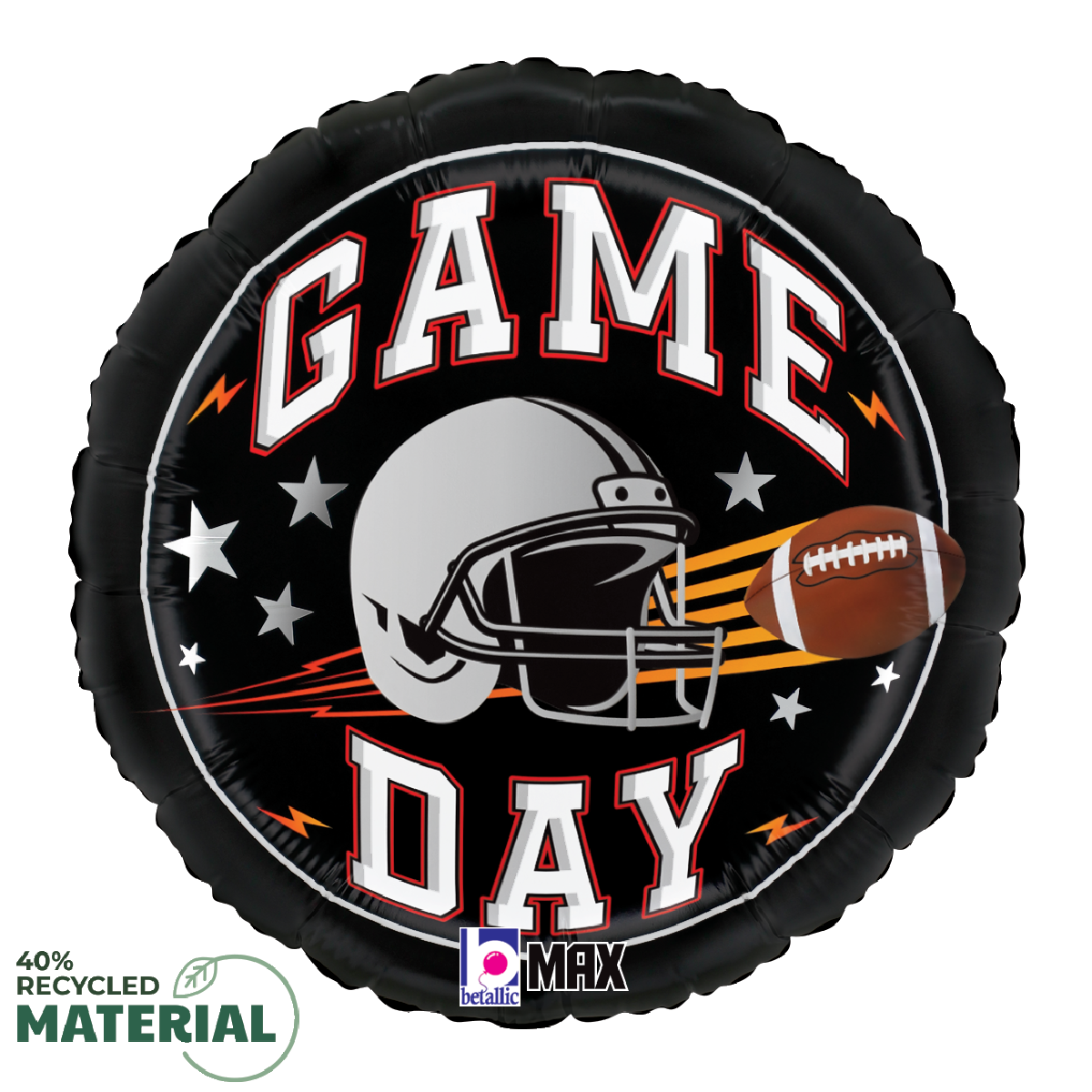 Pkg Game Day Football Stars 18"