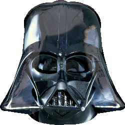 Pkg Darth Vader Helmet Black 25"
