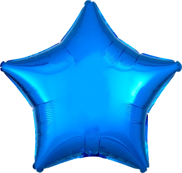 19" Metallic Blue Star