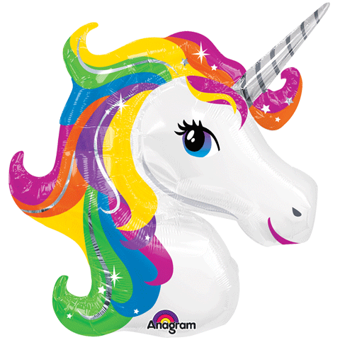 Pkg Rainbow Unicorn 33"