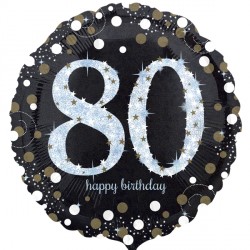 Pkg Sparkling Birthday 80 18"