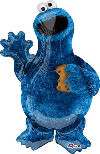 Pkg Cookie Monster Shape 35"