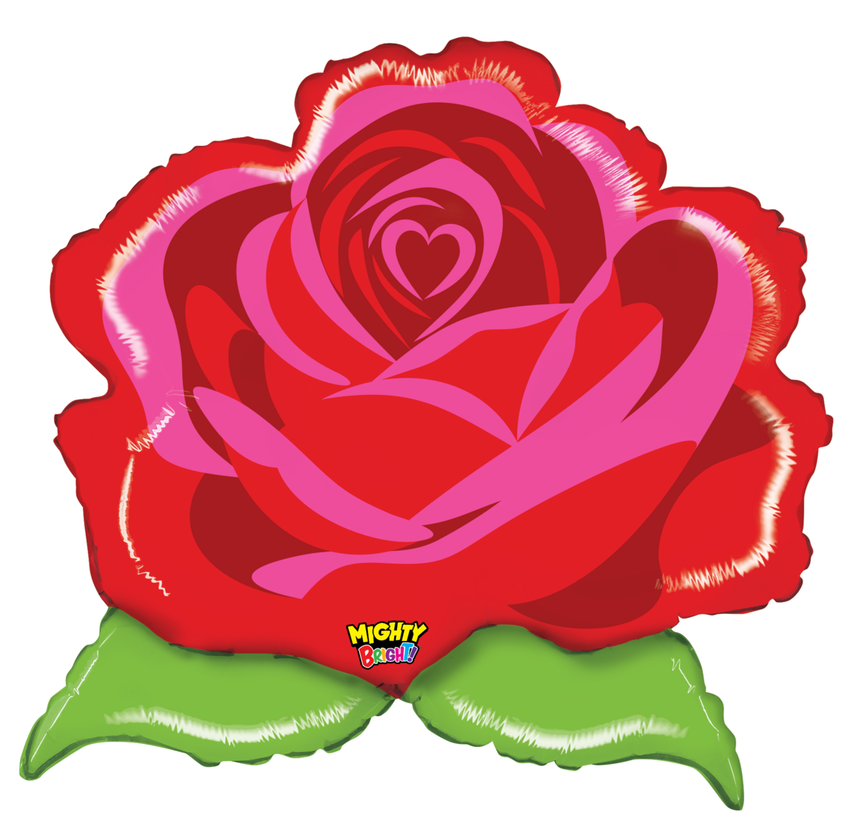 Pkg Mighty Bright Red Rose 29"