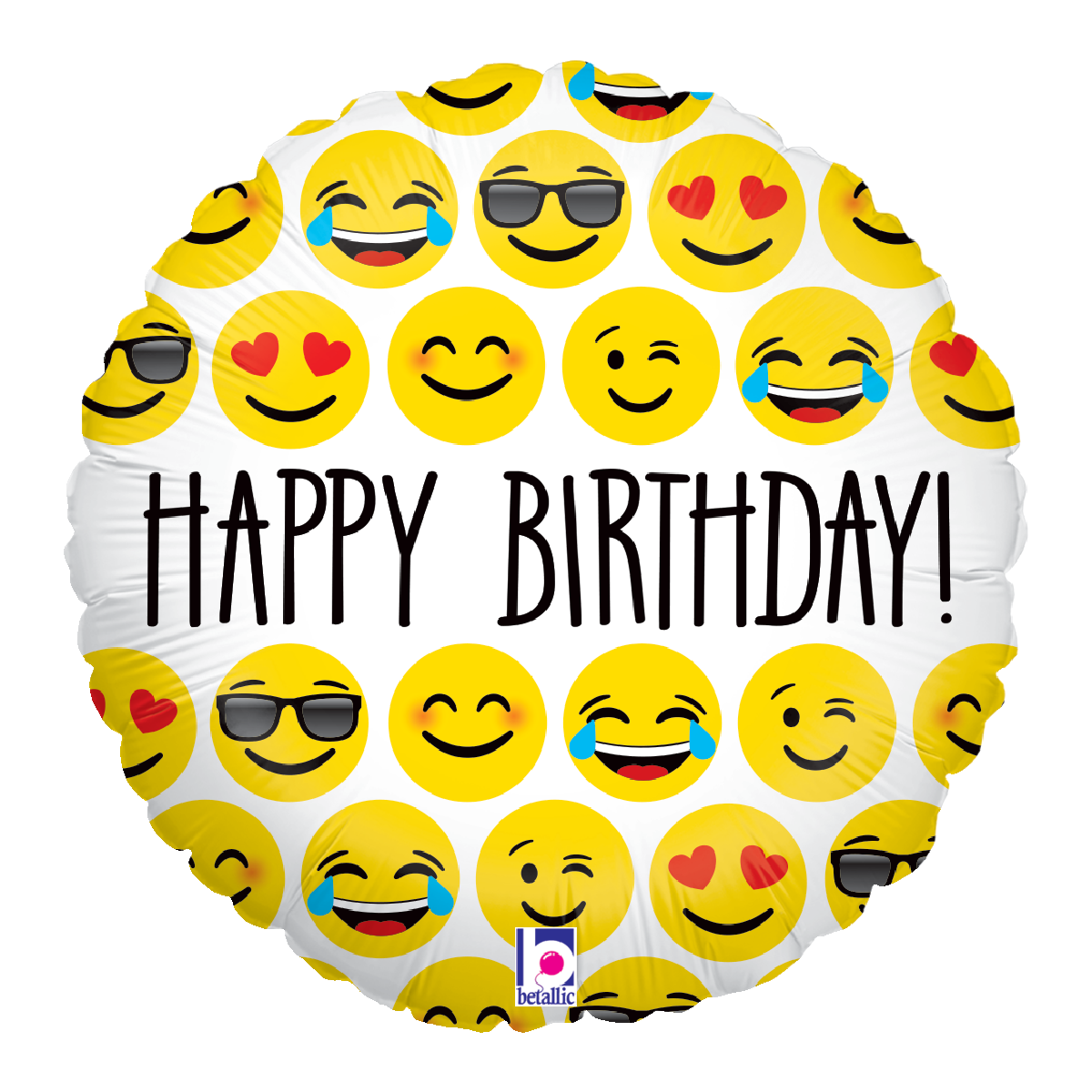 Pkg Emoji Birthday 18"