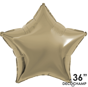Pkg Deco Star Champagne 36"