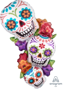 Pkg. Stacking Sugar Skulls 38"