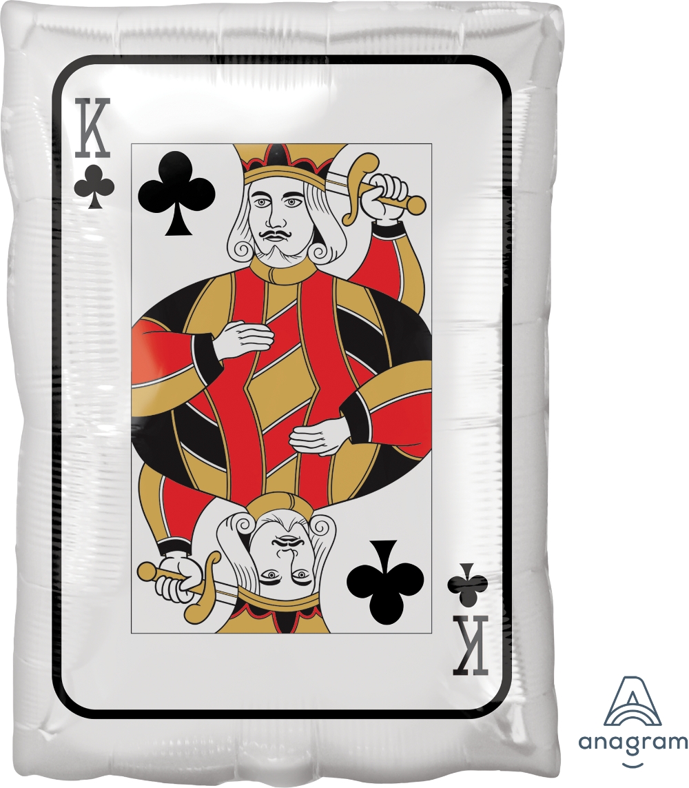 Pkg King/Ace Playing Card Jr Shape 17"