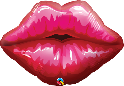 Pkg. Big Red Kissey Lips 30"