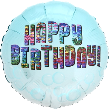 Pkg Happy Birthday Sequins 18"