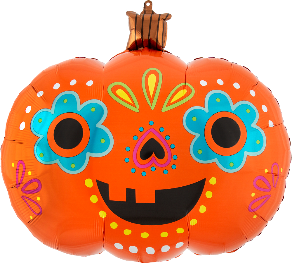 Pkg Day of the Dead Pumpkin 35"