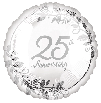 Pkg Happy 25th Anniversary 18"