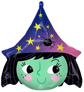 Pkg Halloween Witch 19"