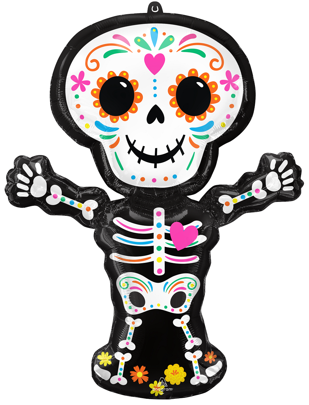 Pkg Day of the Dead Skelly 34"