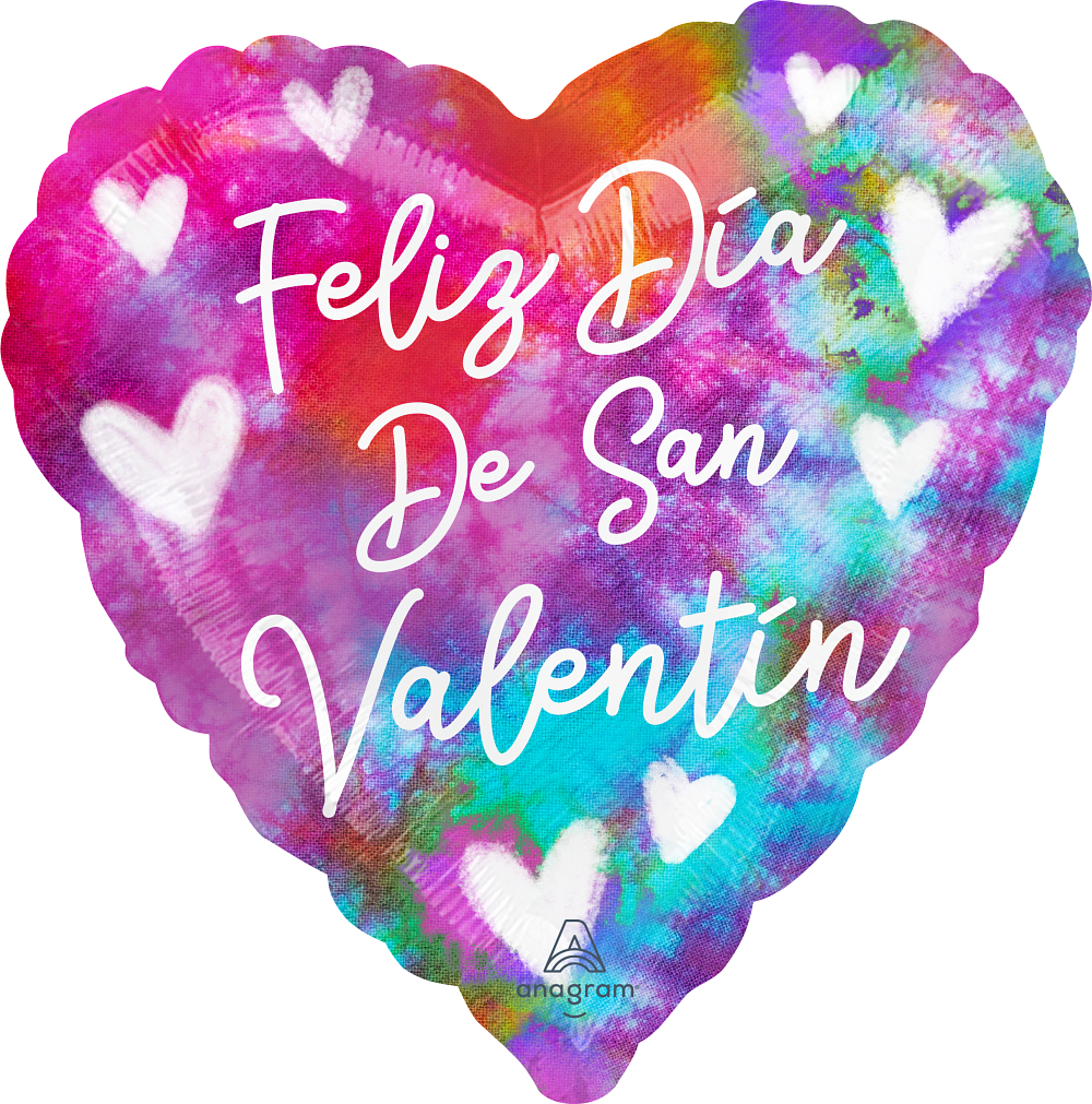 18" Tie-Dye Spanish Valentine