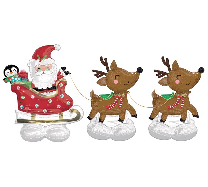 Boxed Airloonz Santa and Reindeer