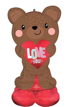 Pkg AirLoon Brown Love Bear 49"