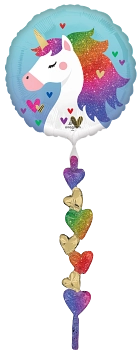 Pkg AirWalker Rainbow Unicorn 67"