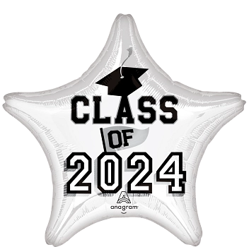 18" Class Of 2024 - White