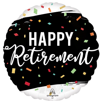 Pkg Happy Retirement Confetti 18"