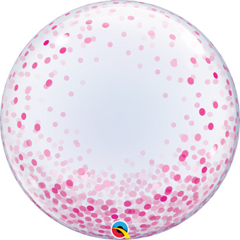 Pink Confetti Dots Bubble 24"
