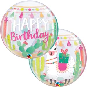 Pkg Llama Birthday Party Bubble Balloon 22"