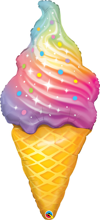 Pkg Rainbow Swirl Ice Cream 45"
