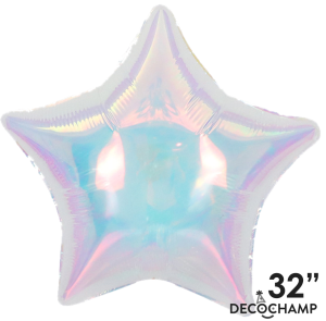 Pkg Iridescent Deco Star 32"