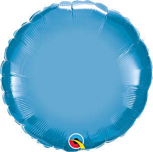 18" Chrome Blue Round