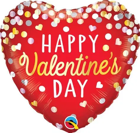 18" Happy Valentine's Day Hearts