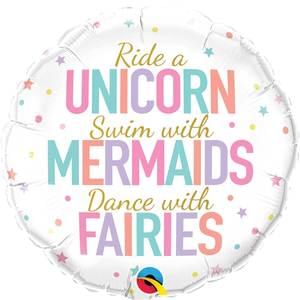 Pkg Unicorn/Mermaids/Fairies 18"