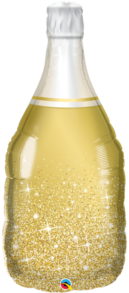 Pkg Golden Bubbly Wine Bottle 39"
