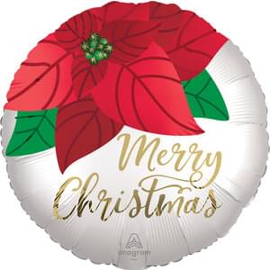 18" Satin Christmas Poinsettia