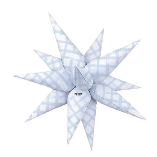 Pkg 26" Blue Watercolor Starburst