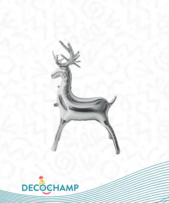 Pkg Silver Reindeer 20"