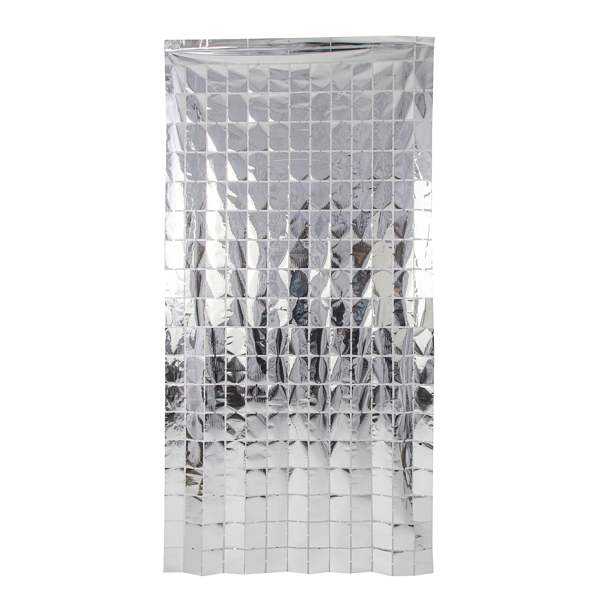 Pkg Silver Foil Fringe Curtain