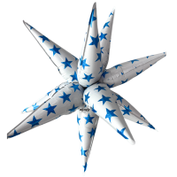 Pkg Blue Sparkle Star Starburst 32"